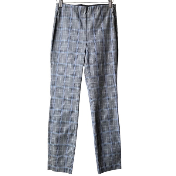 Rag & Bone Simone Slim Ankle Pant in Grey & Blue Plaid Check Sz 4 - Picture 4 of 16